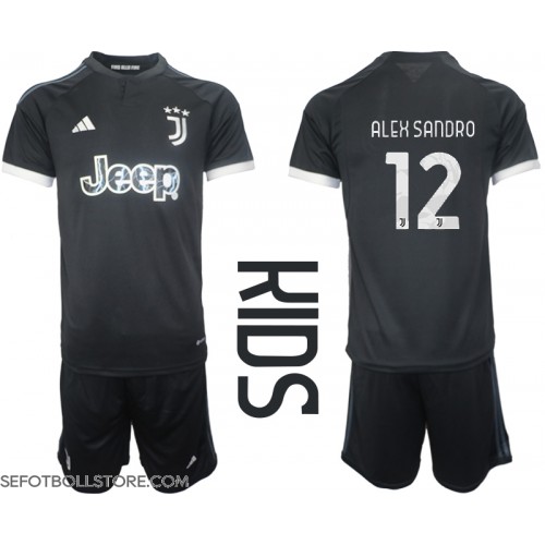 Juventus Alex Sandro #12 Replika babykläder Tredjeställ Barn 2023-24 Kortärmad (+ korta byxor)